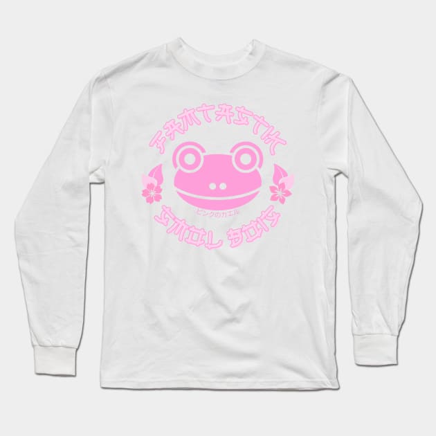 Pink Frog Famtastik Smol Bois Long Sleeve T-Shirt by nathalieaynie